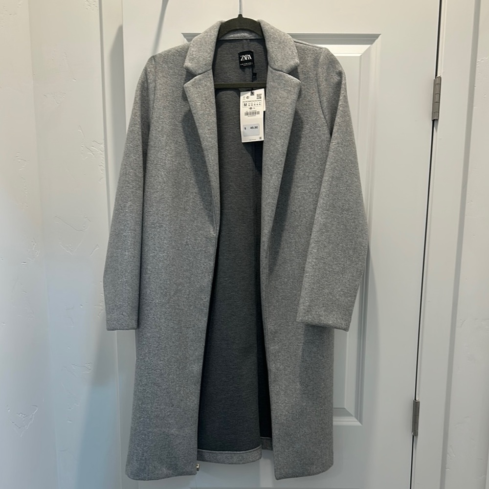 Zara Gray Long Coat